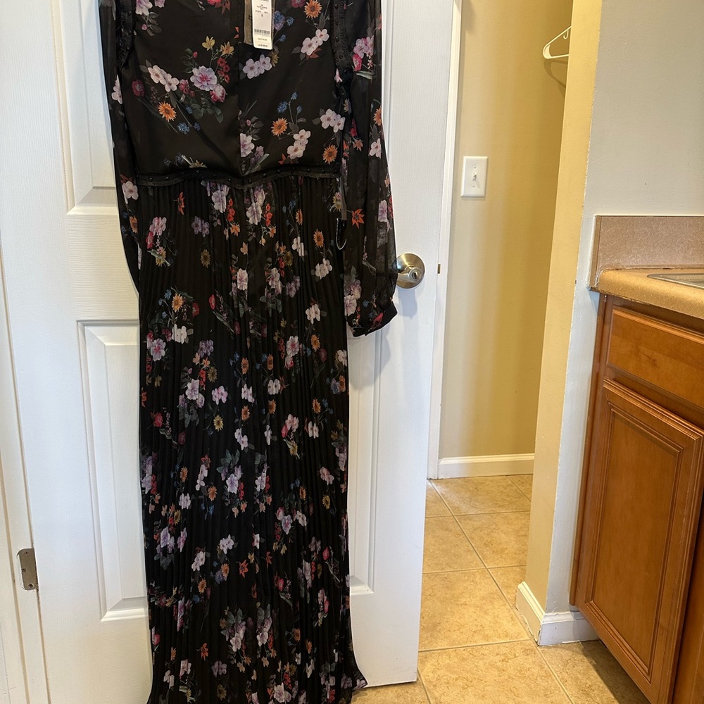 Floral Black Maxi Dress